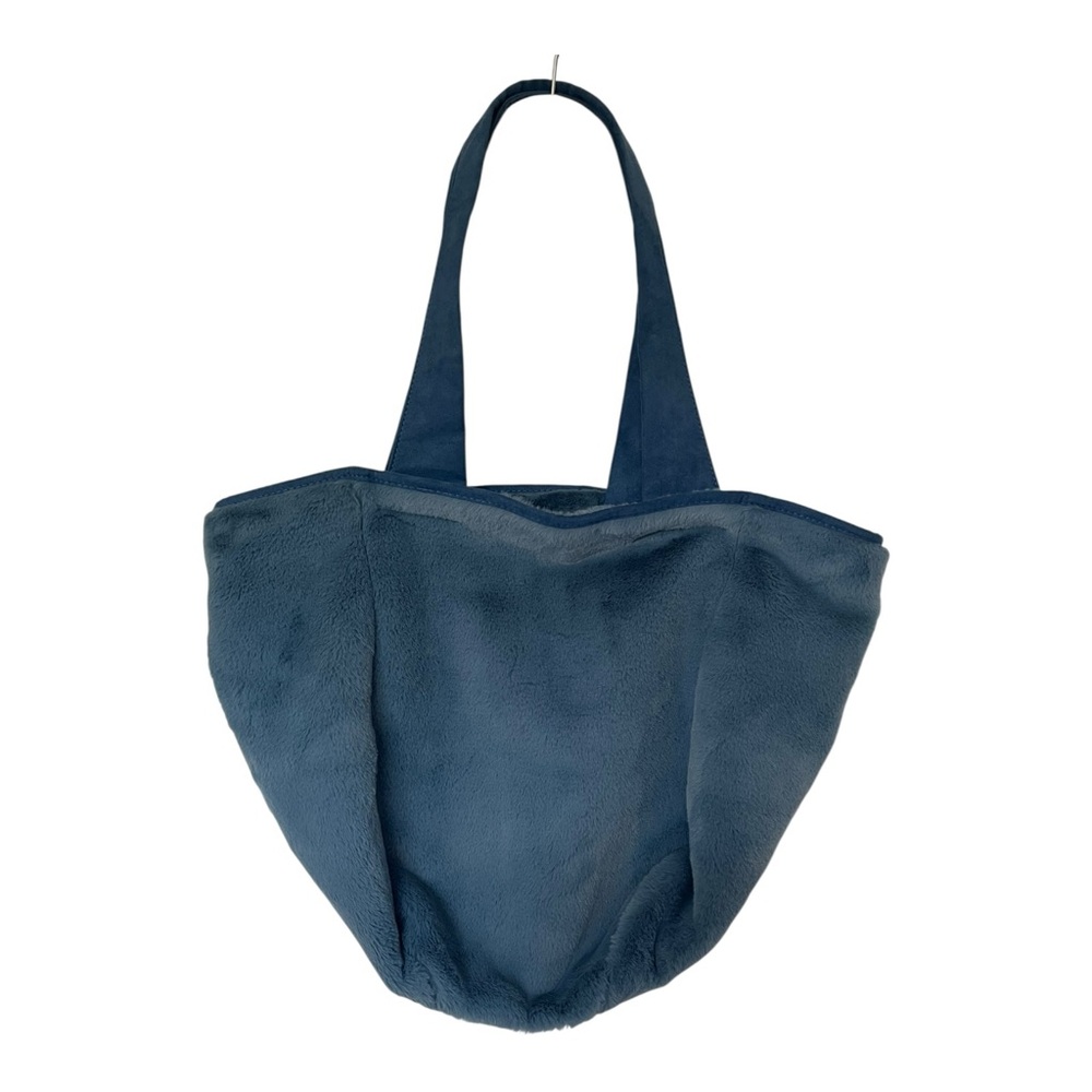 Sprigs Women’s Faux Fur Tote Stone Blue Soft Travel Tote Bag